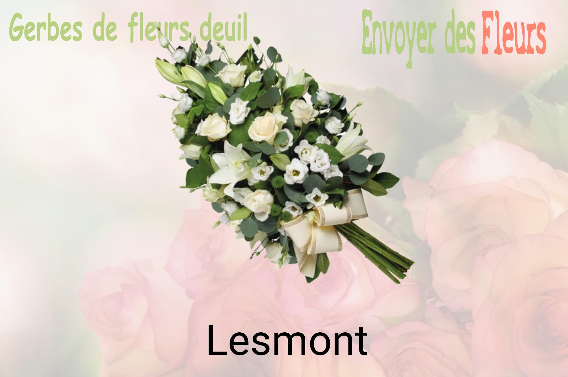 Gerbe de fleurs de deuil livrée à Lesmont